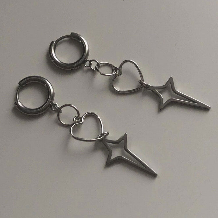 Star Heart Earrings