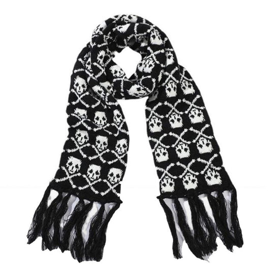 Skull Knitted Scarf