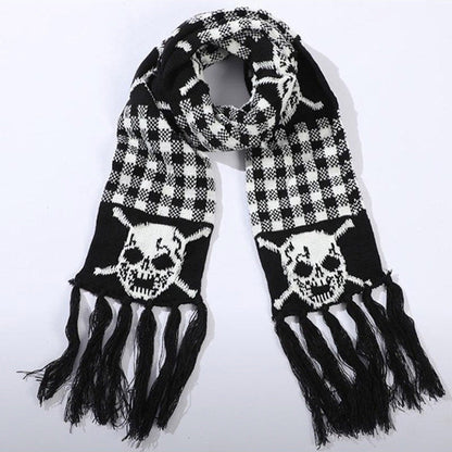 Skull Knitted Scarf