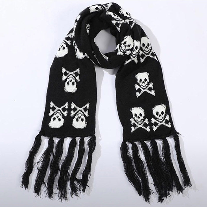 Skull Knitted Scarf