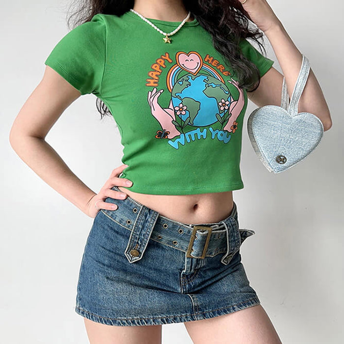 Green Earth Crop Top