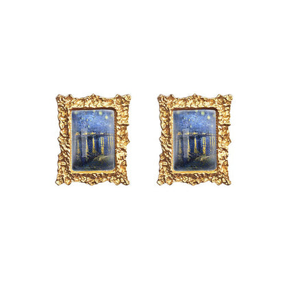 Oil Painting Impressionism Earrings