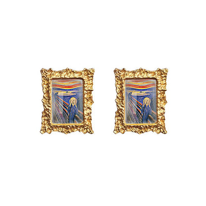 Oil Painting Impressionism Earrings