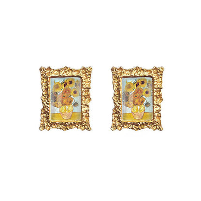 Oil Painting Impressionism Earrings