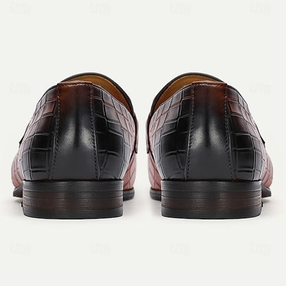 Detail Faux with Suede Tassel Men's and Brown Loafers