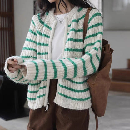 Trendy Striped Cardigan