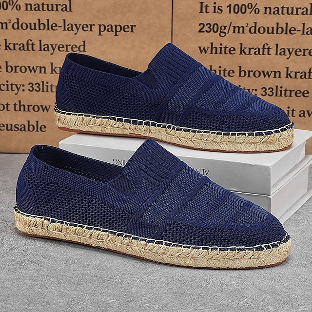 Design – Beige Woven Espadrilles with Men's Vacation