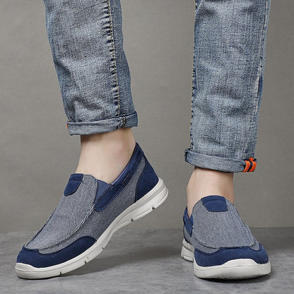 Beige Lightweight – Slip-On Men's Loafers Canvas