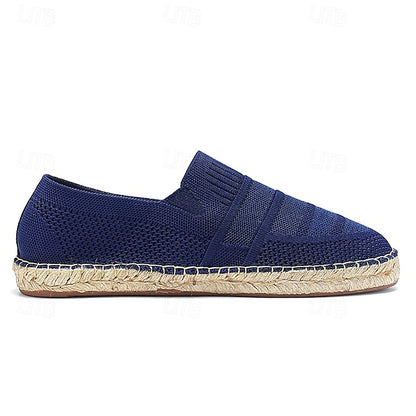 Design – Beige Woven Espadrilles with Men's Vacation