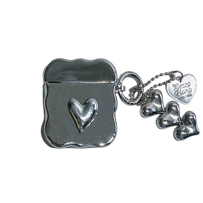 Metal Heart Airpods Case