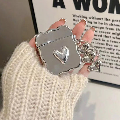 Metal Heart Airpods Case