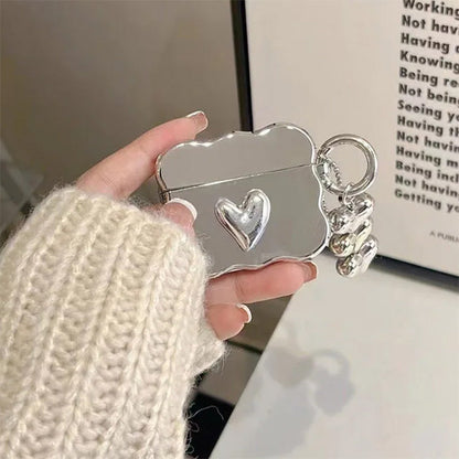 Metal Heart Airpods Case