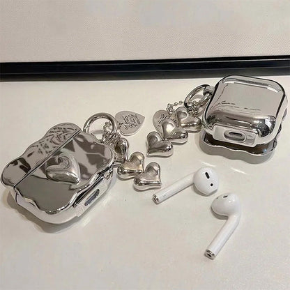 Metal Heart Airpods Case