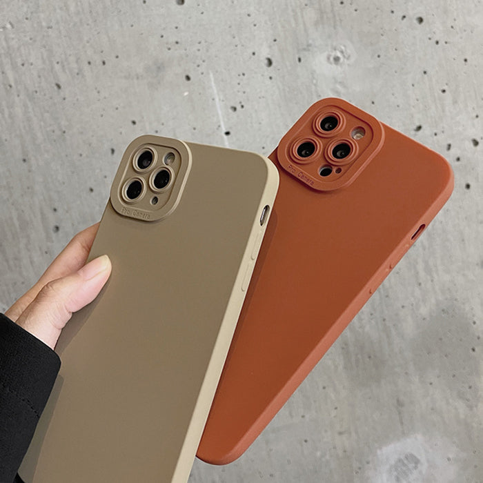 Pure Color Matte iPhone Case