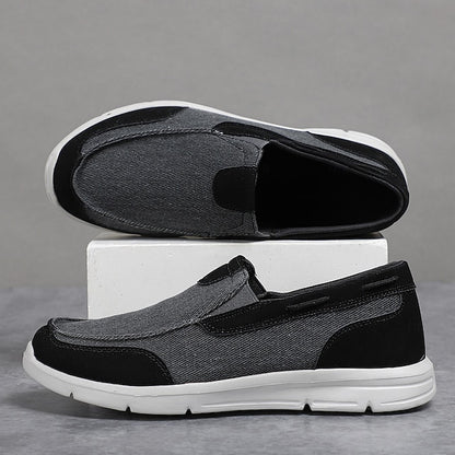 Beige Lightweight – Slip-On Men's Loafers Canvas