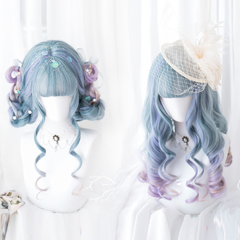 Sweet Gradient Color Long Curly Wig