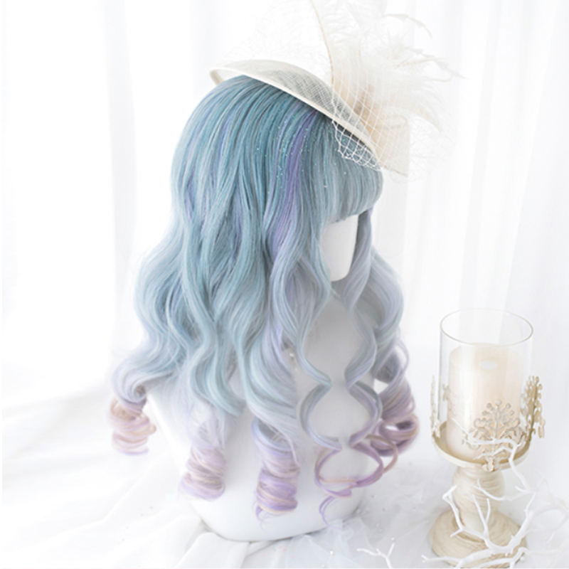 Sweet Gradient Color Long Curly Wig