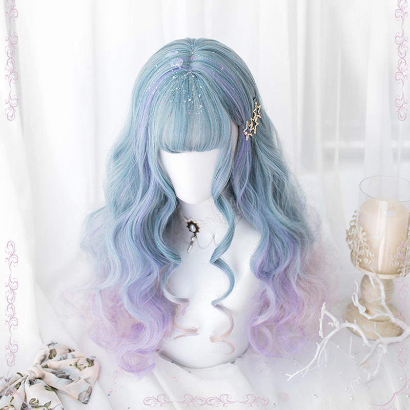 Sweet Gradient Color Long Curly Wig