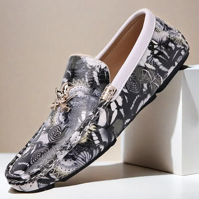 PU Winter Slip-Ons Fleece Loafers Boots lined Men's