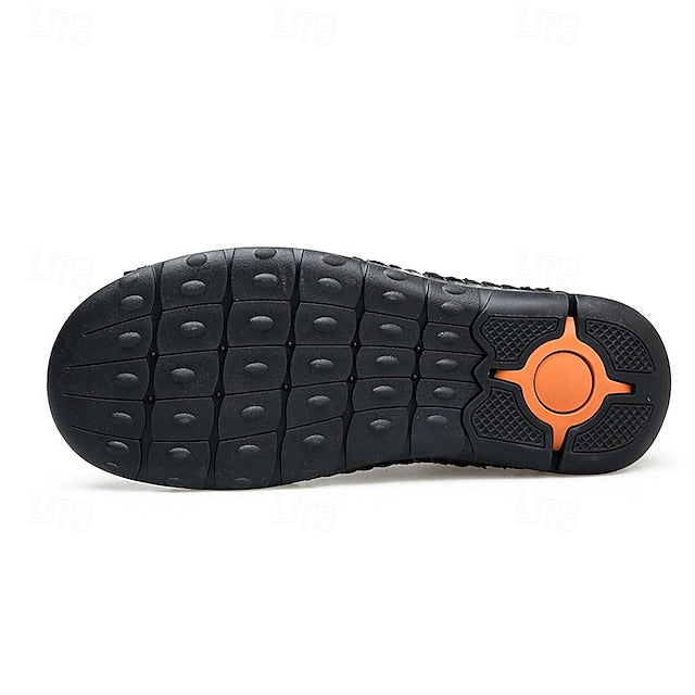 Faux Moccasins Men's Handmade Genuine Beige – Leather