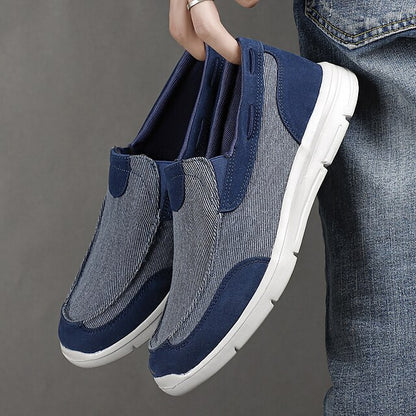 Beige Lightweight – Slip-On Men's Loafers Canvas