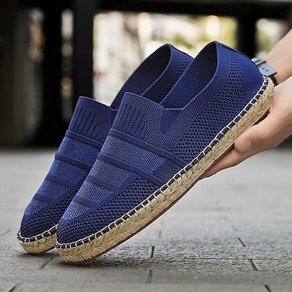 Design – Beige Woven Espadrilles with Men's Vacation