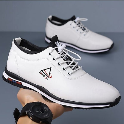 Men's Black Sports – Trendy and Lace-Up Sneakers White