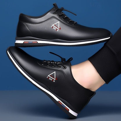 Men's Black Sports – Trendy and Lace-Up Sneakers White