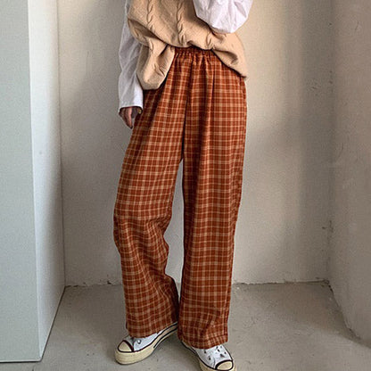 Vintage Plaid Trousers