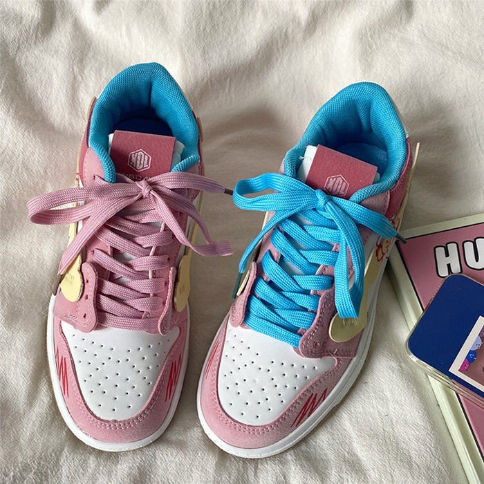 Sweet Pink Flower Sneakers