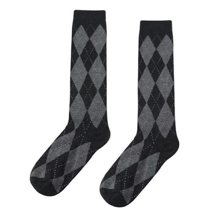 Preppy Argyle High Socks