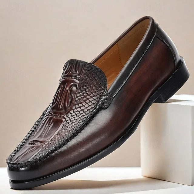 PU Winter Slip-Ons Fleece Loafers Boots lined Men's