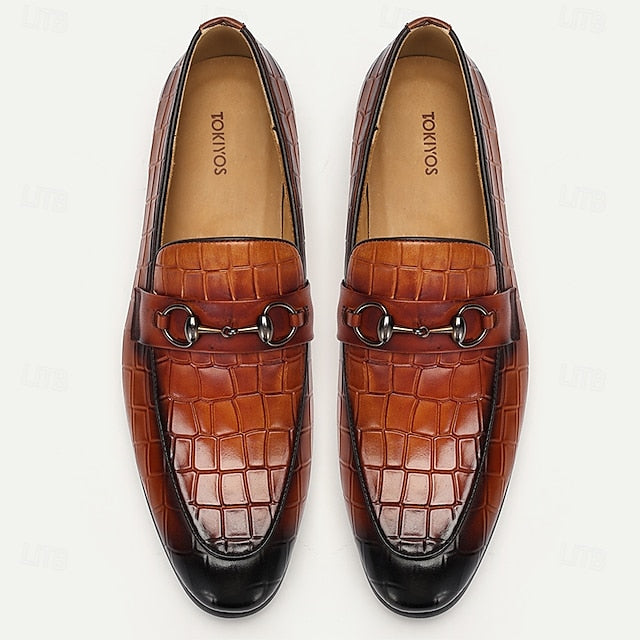 Detail Faux with Suede Tassel Men's and Brown Loafers