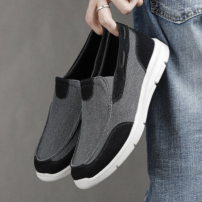 Beige Lightweight – Slip-On Men's Loafers Canvas