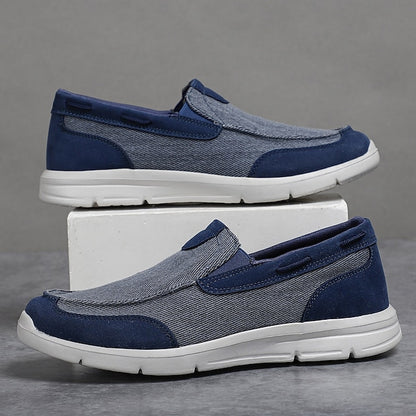 Beige Lightweight – Slip-On Men's Loafers Canvas