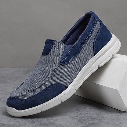 Beige Lightweight – Slip-On Men's Loafers Canvas