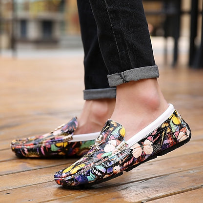 PU Winter Slip-Ons Fleece Loafers Boots lined Men's