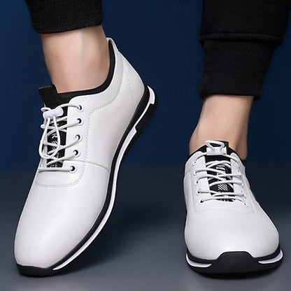 Men's Black Sports – Trendy and Lace-Up Sneakers White