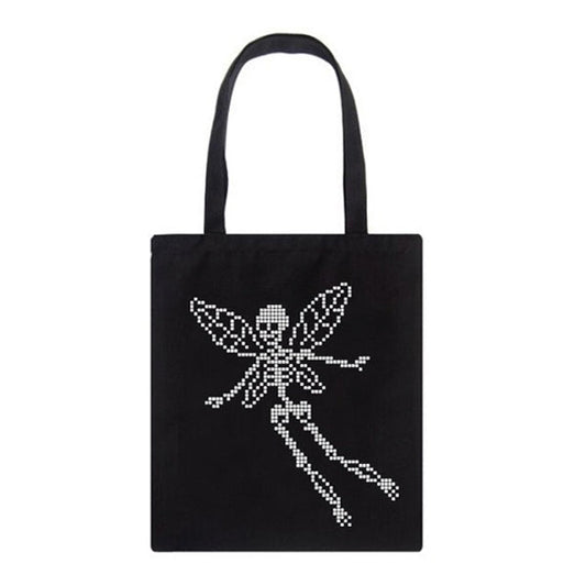 Skull Butterfly Canvas Bag