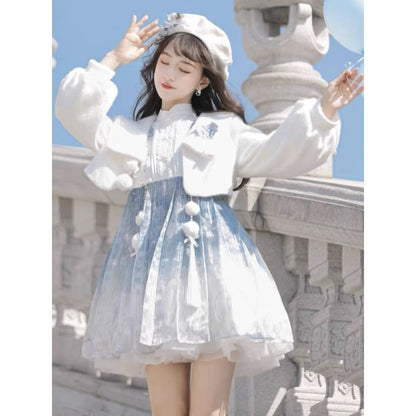 Sky Chinese Lolita Dress - Modern Hanfu