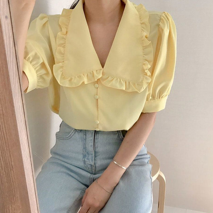 Sweet Frill Collar Blouse