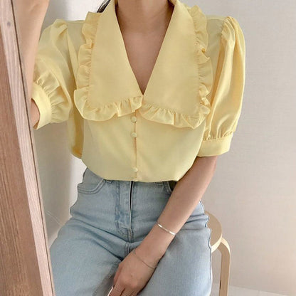 Sweet Frill Collar Blouse