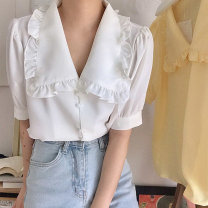 Sweet Frill Collar Blouse