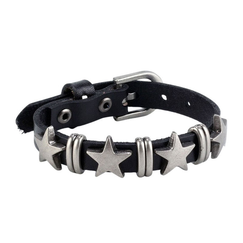 Star Leather Bracelet