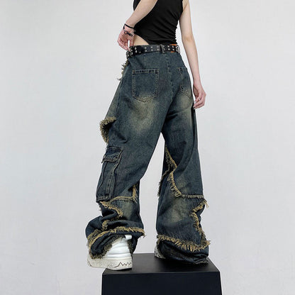 Y2K Cool Star Wide Leg Jeans