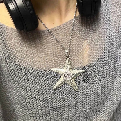 Chunky Starfish Pendant Necklace