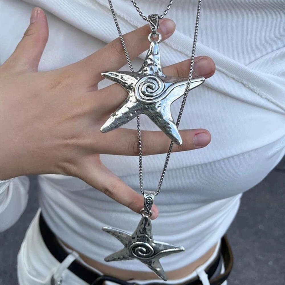 Chunky Starfish Pendant Necklace