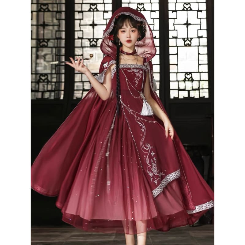 Starlight Chinese Lolita Assasin Dress - Modern Hanfu