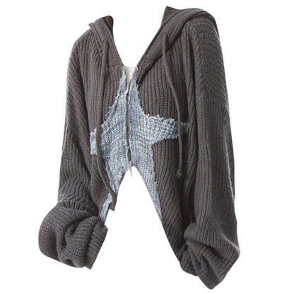 Star Knit Hoodie