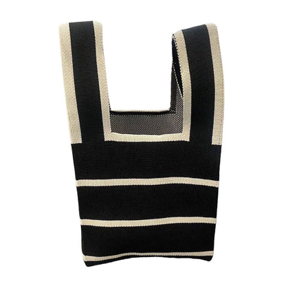 Striped Mini Crochet Bag